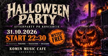 HALLOWEEN PARTY 🎃 Afterparty po koncercie | Komin Music Cafe | Wstęp FREE